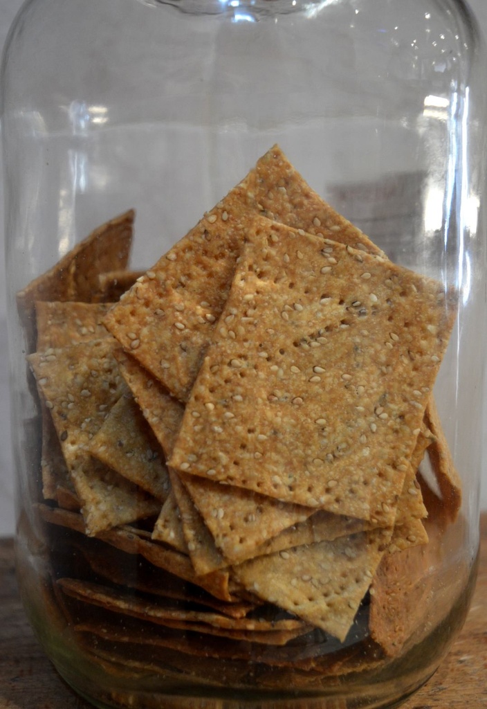 Crackers d'Espelta i Blat Persa amb sesam (150gr)