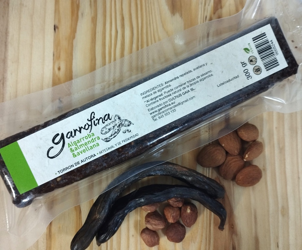 Torró xocolata de garrofa i arròs inflat