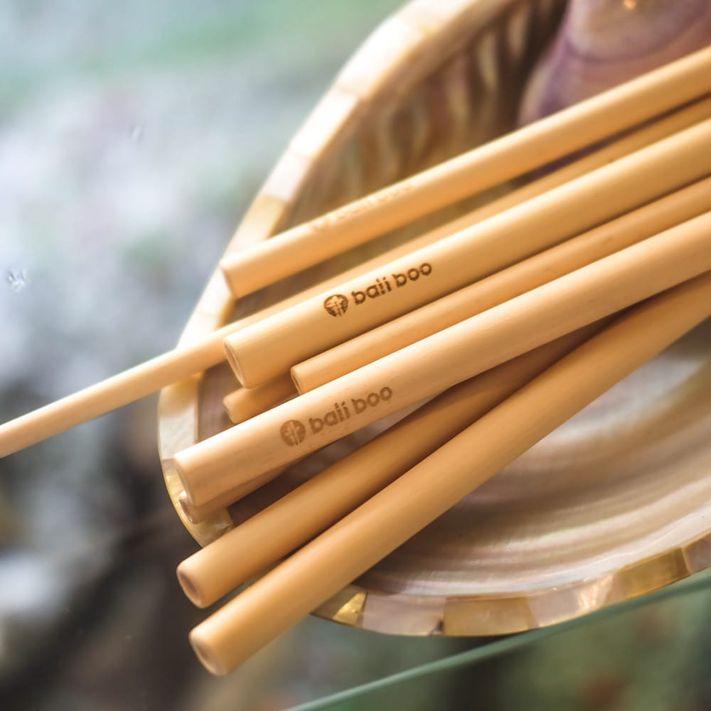 5 Canyetes de bambú + netejador